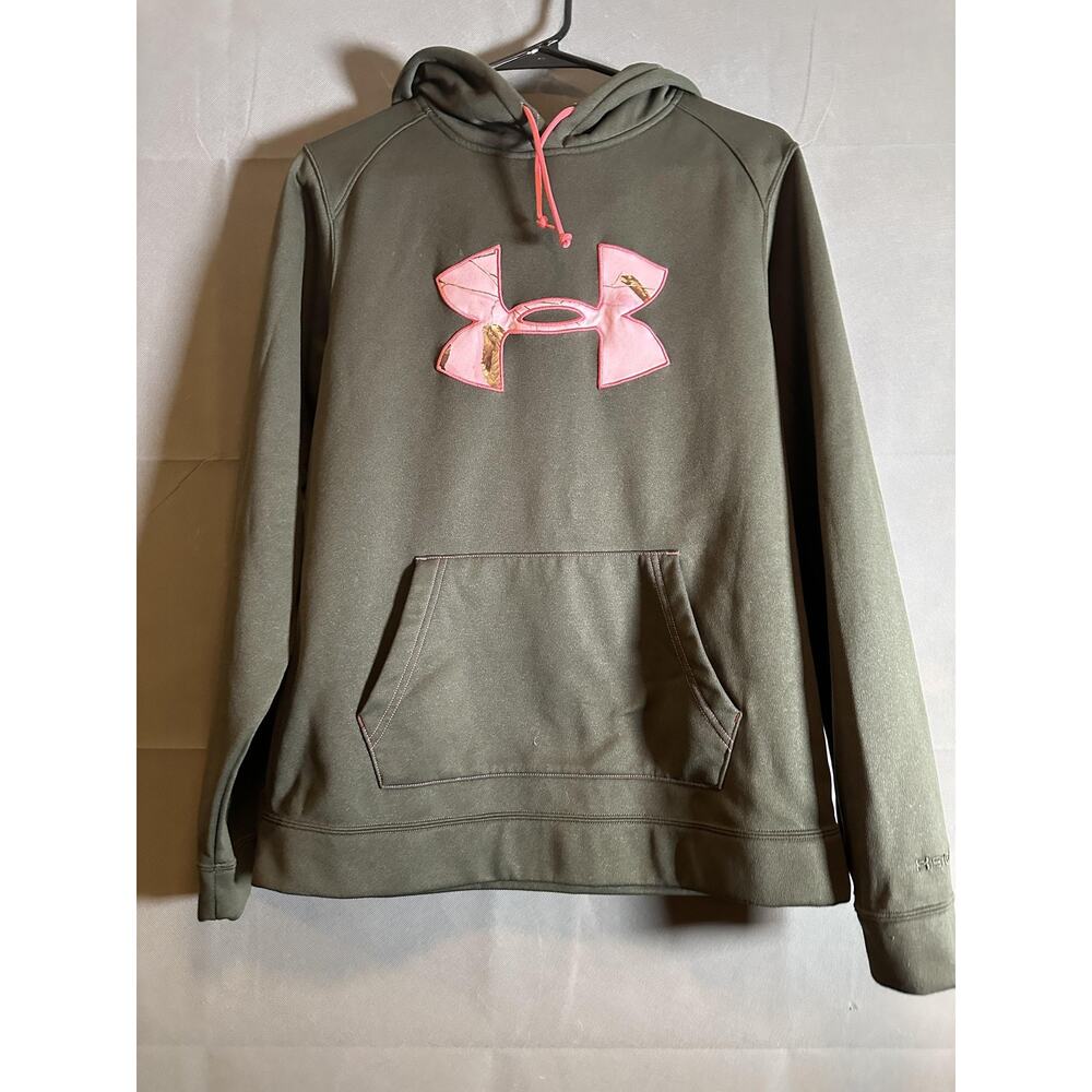 Under Armour Hoodie Womens Medium UA Storm Pink Camo Pullover Sweatshirt